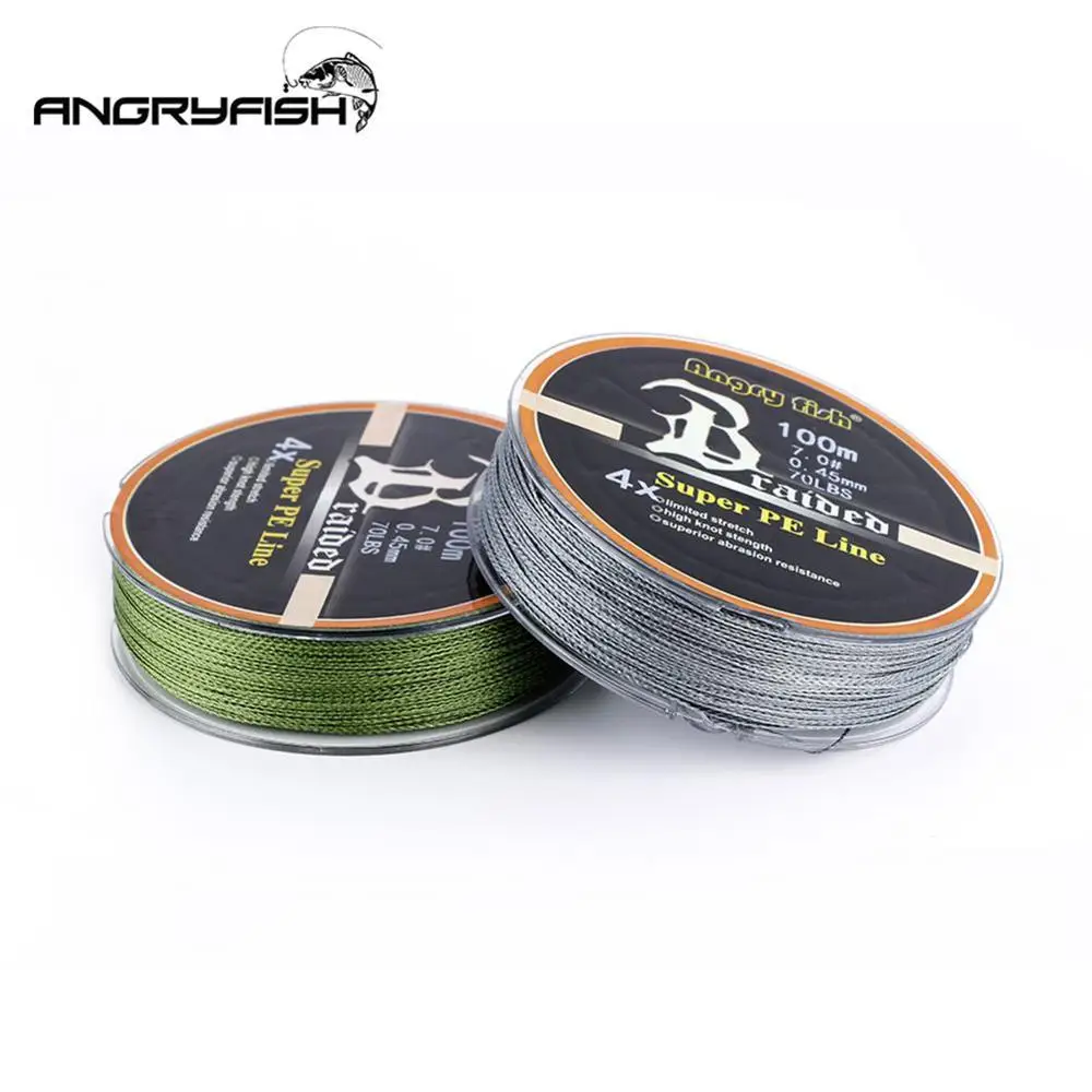 HobbyLane ANGRYFISH Diominate PE line 4 Strands Braided Fishing Line Braided 100m/109yds Super Strong Fishing Line 10LB-80LB HobbyLane ANGRYFISH Diominate PE line 4 Strands Braided Fishing Line Braided 100m/109yds Super Strong Fishing Line 10LB-80LB