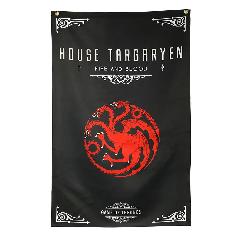 YAZANIE Игра престолов пользовательские флаги ARRYN семья Баратеонов DUTY HONOR GREYJOY STRAK TARYARGEN TYRELL LANNISTER флаги и баннер