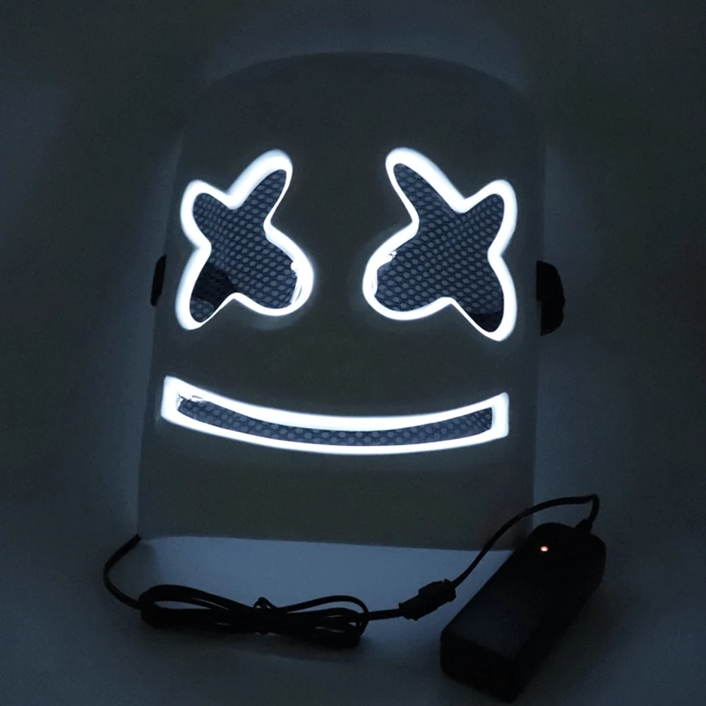 Halloween Party Mask LED Scary Flash Mask EL Line Light Mask Cosplay Mask Party Clothing Mask Supplies Multi-color Optional