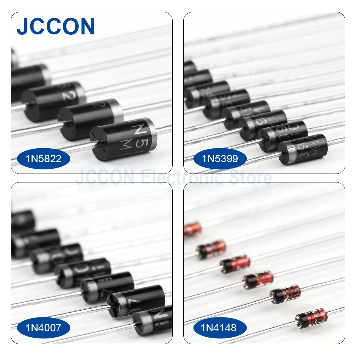 100Pcs DIP Diode Schnelle Schalt Schottky Diode Kit Set 1N4007 FR107 FR207 1N5819 1N5399 1N5408 1N5822 8 Werte – Detail 10