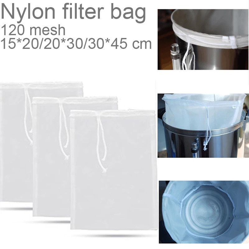

Beer Brewing Wine Filter Bag Tea Nuts Juice Milk Nylon Net Filter Bag Net Filter Reusable