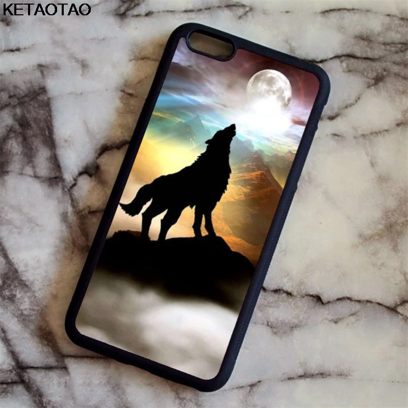 Коричневый Чехол KETAOTAO Wolf Wild Predator Snow Nature для samsung galaxy S4 S5 S6 S7 S8 S9 S10 edge Note из мягкого ТПУ резины и силикона - Цвет: Коричневый