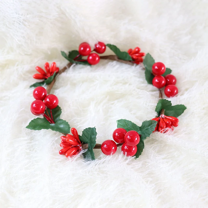 Christmas Berry Wreath Napkin Ring Red Fruit Buckle | Дом и сад