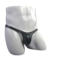 Мужские сексуальные треугольные трусы Wet Look стринги с низкой посадкой Bulge Pouch нижнее белье