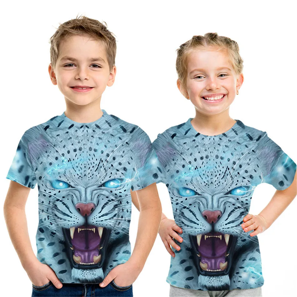 Коллекция года, летняя детская футболка с 3D изображением животных, Льва, волка, тигра, лошади, кота, леопарда, цветной Галактики, огня, брендовая дизайнерская футболка для мальчиков и девочек, футболка - Цвет: picture show NT-746