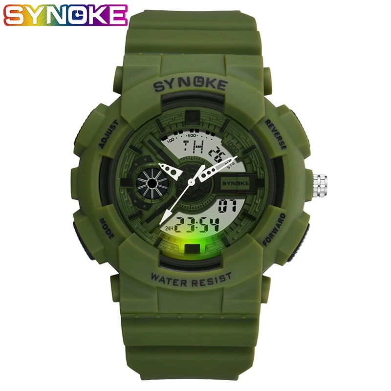 

Hot Waterproof Womens Watch Multi-function Dual Display Digital Electronic Watch Men and Women Sports Watch with Tide Goods