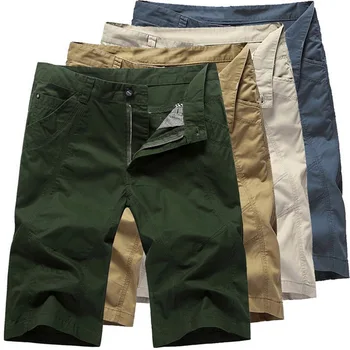 

LAAMEI Summer Military Zipper Cargo Shorts Brand Mens Casual Shorts Solid Baggy Shorts Mens Tactical Short Pocket Plus Size