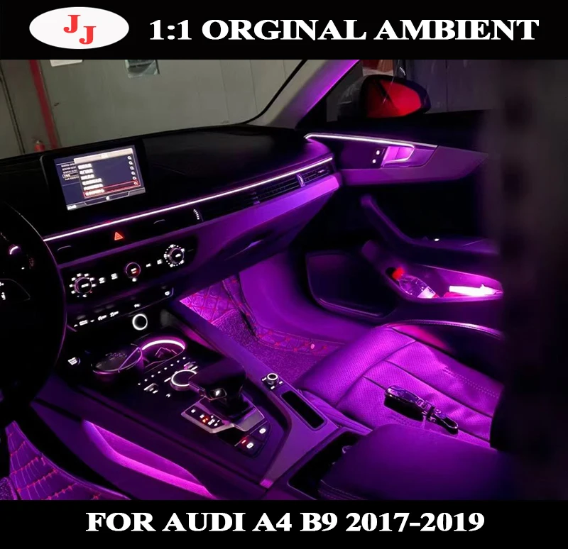 Per Audi A4 B9 2017-2019 Fabbrica Originale 1:1 Modello Realizzato A Led Luce Ambientale Interni Atmosfera Luce Centrale Controllo Mmi