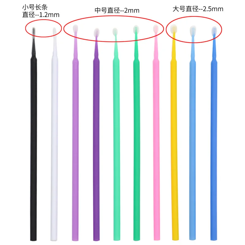 Makeup Brush 100pcs/Pack Disposable Microbrush For Eyelash Extensions
