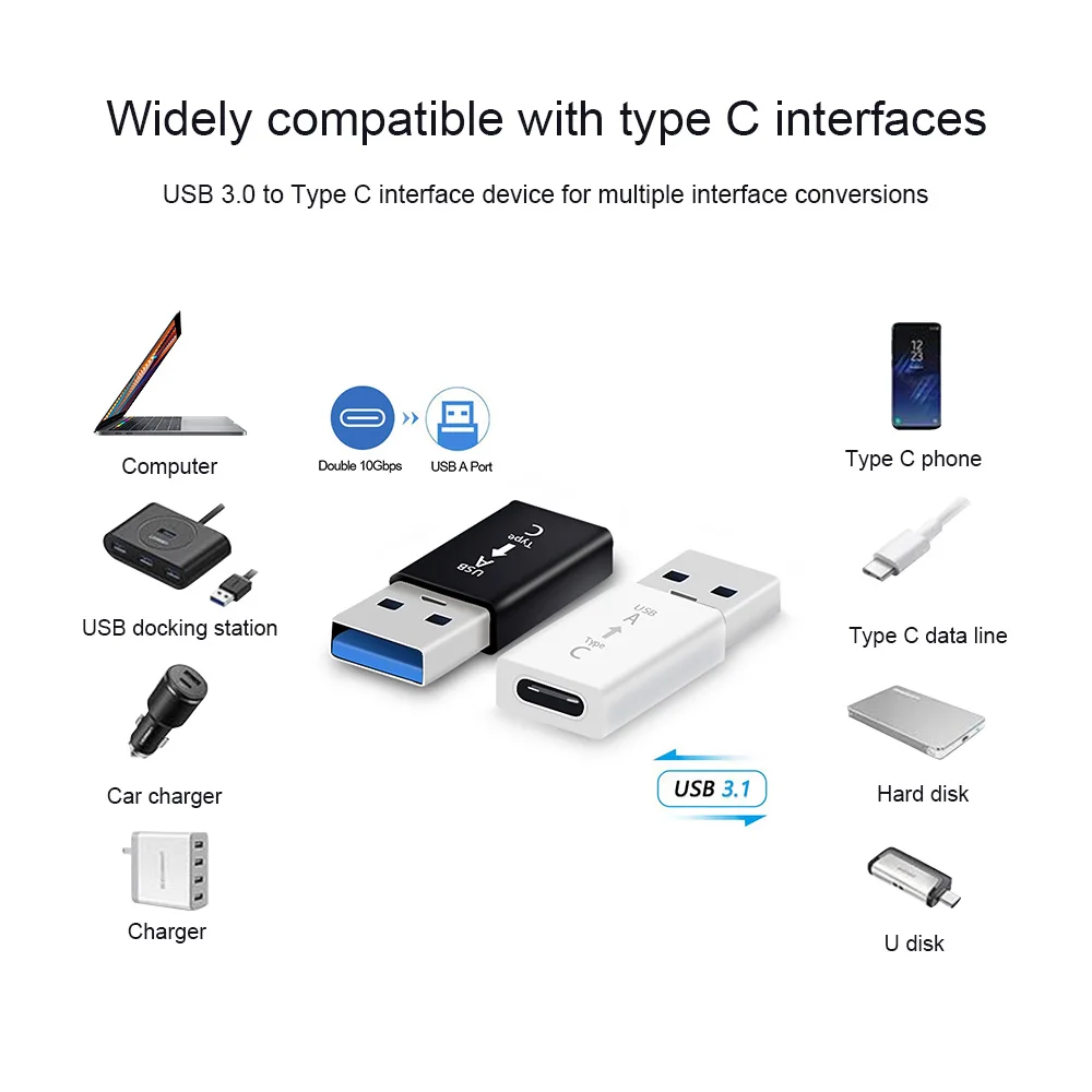 Usb type C OTG адаптер USB C на USB 3,0 OTG type-C конвертер для Macbook samsung S10 S9 huawei P20 P30 Pro Xiaomi USBC разъем