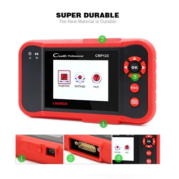 

2020 Hot CRP123 CreaderVII+ Car Creader 123 multi-language code reader tool CRP 123 OBD2 auto diagnostic tester free shipping
