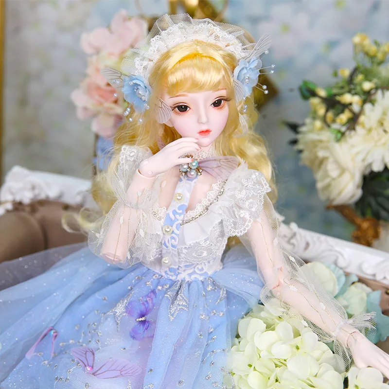 Синее платье кудри кукла BJD 60 см волшебная игрушка мечты детские куклы принцессы