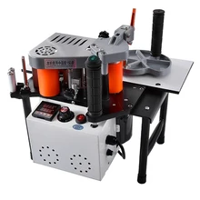 SC-40 Edge Banding Machine Portable Wood PVC Two-sided Gluing Edge Bander with Tray & Cut Adjustable Speed 110/200V 1200W 1000ml