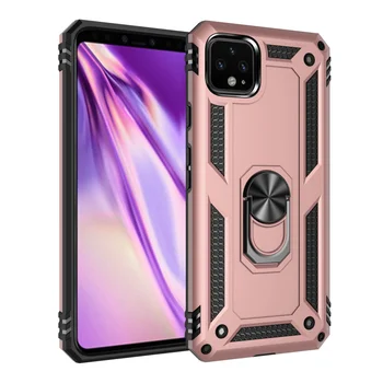 

30pcs/lot For Google Pixel 4 Shockproof Military Heavy Duty Hard Case with Ring Stand For Google Pixel 4 XL