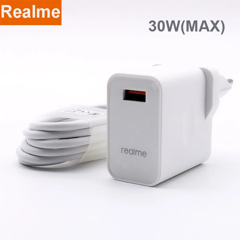 Зарядное устройство Realme 30 Вт SuperDart VCU чип кабель Type-C для X2 Pro X50 6 7 8 6i адаптер