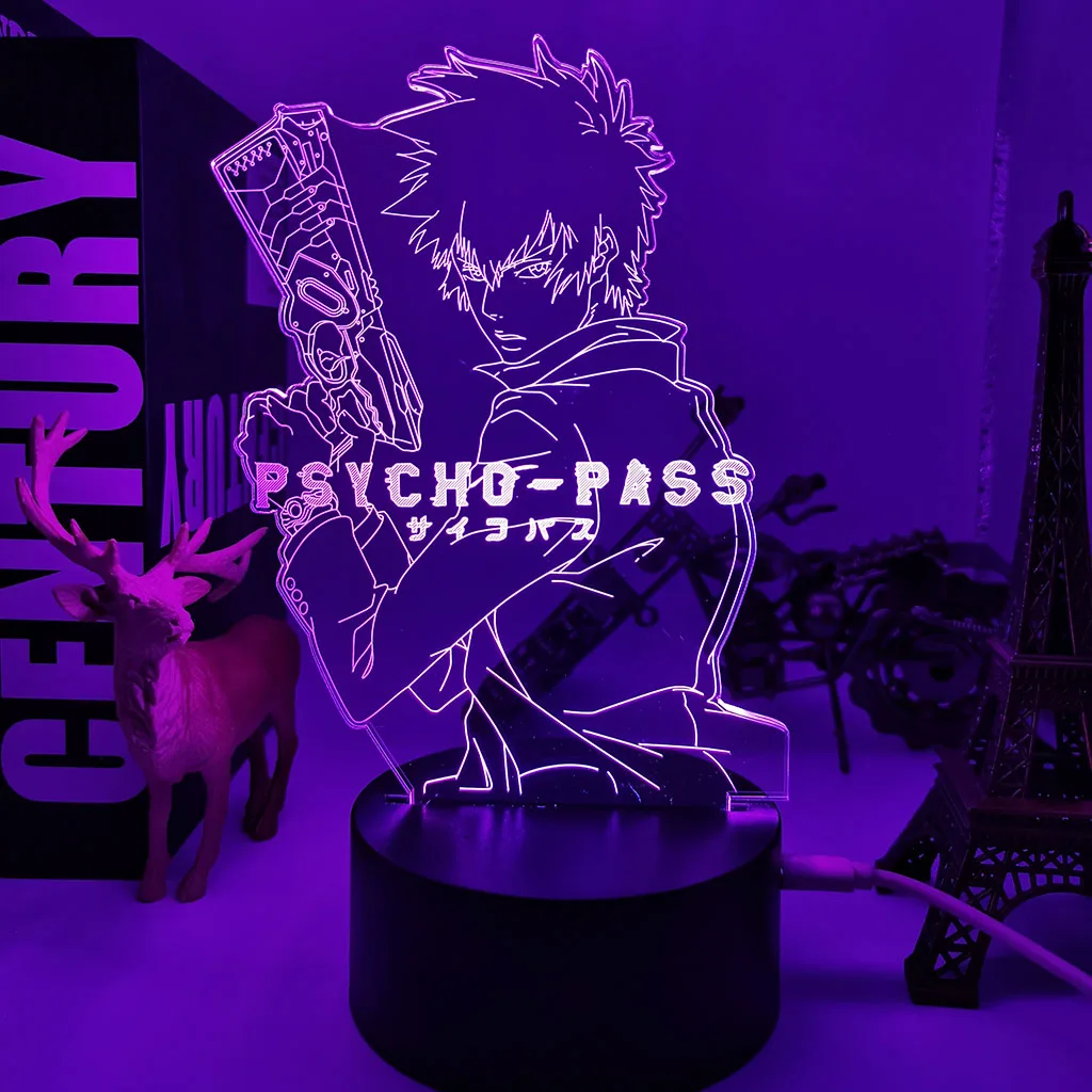 holiday nights of lights Manga Psycho Pass Led Lamp for Child Bedroom Decoration Night Light Birthday Gift Room Table Acrylic Anime 3d Light Psycho Pass portable night light