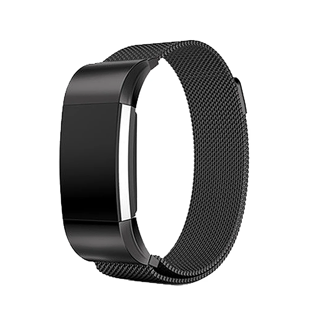 Магнитный Миланский ремешок-петля для Fitbit Charge 2, металлические браслеты из нержавеющей стали для Fitbit Charge 2, браслет