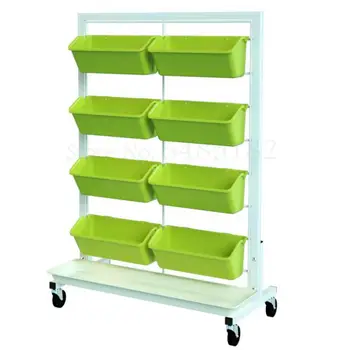 

Outdoor floor-type wrought iron mobile flower rack closed balcony vegetable planting rack with wheels multi-storey roof planting