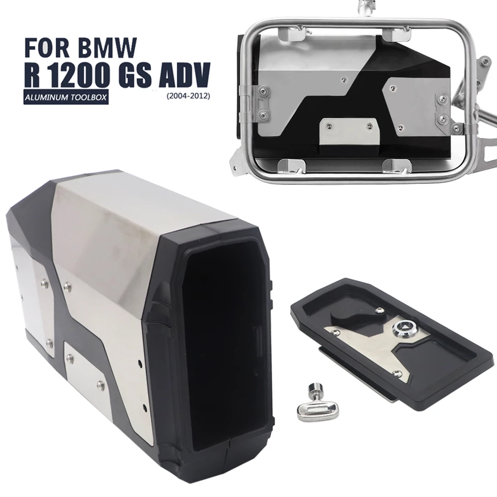 

New Arrival! Tool Box For BMW r1250gs r1200gs lc & adv Adventure 2002 2008 2018 for BMW r 1200 gs Left Side Bracket Aluminum box