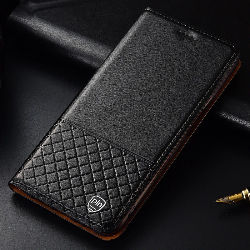 Black Натуральная кожа чехол для телефона держатель для карт чехол для zte AXON 10 Pro флип-чехол для zte AXON 9 Pro сумка для телефона Магнитный держатель Coque - Цвет: Black