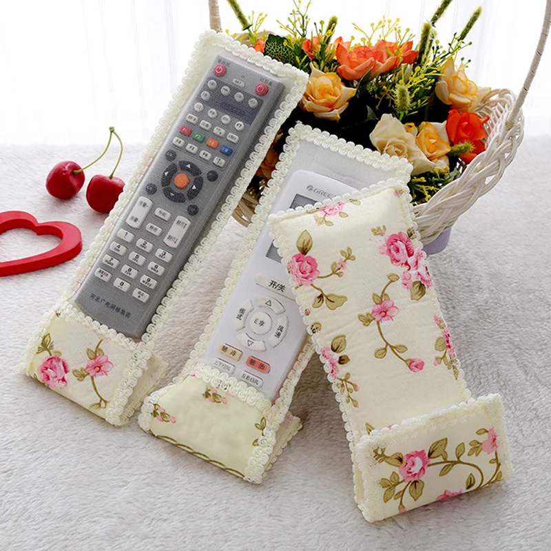 Funda protectora para Control remoto de TV, funda textil para Control de aire acondicionado, Protector de aire acondicionado para TV, Floral, 3 tamaños