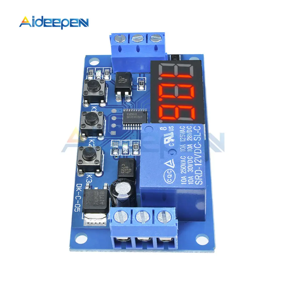DDC 331 DC 12V цикл запуска реле задержки таймера светодиодный цифровой дисплей