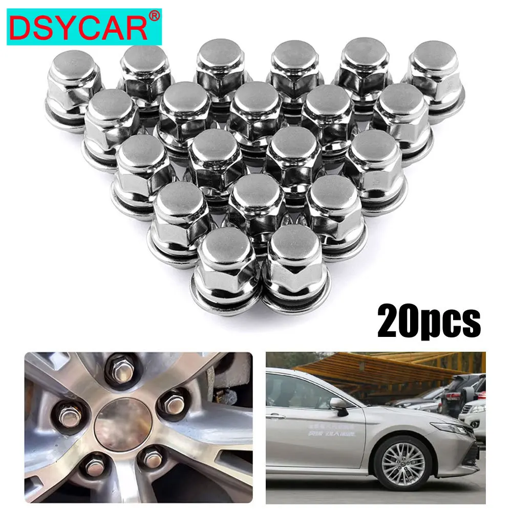 DSYCAR 20 шт. Авто Ступица колеса винтовая крышка металлическая сталь крепежные