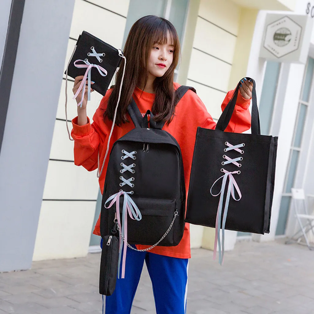 

Women Backpack Female Student School Bag Canvas Travel Laptop Functional Backpack New Designer Multi-Function Mochila Escolar