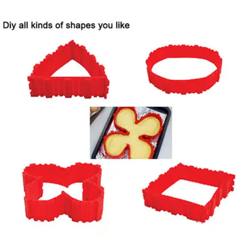 

AA Kitchen 4 PCs Silicone Cake Heart shape Mold Diy Cake Mould Baking Tools Food Grade Silicone