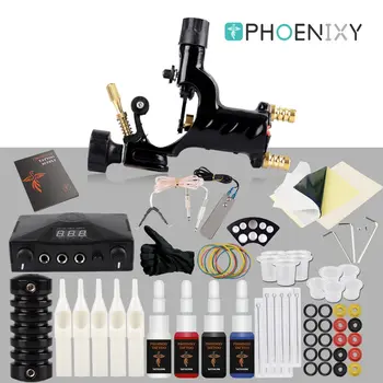 

Professional Tattoo Kit Rotary Tattoo Machine Gun Set 4 Colors Tattoo Ink Pigment Sets LCD Tattoo Power Set Permanent Makeup