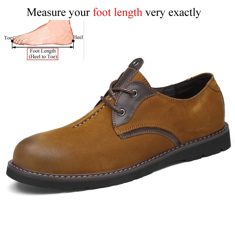 Brown Повседневные мужские туфли Dr Martens из натуральной кожи; мужские ковбойские полуботинки; chaussure homme; Роскошные брендовые осенне-зимние туфли; большие размеры 48 - Цвет: Brown