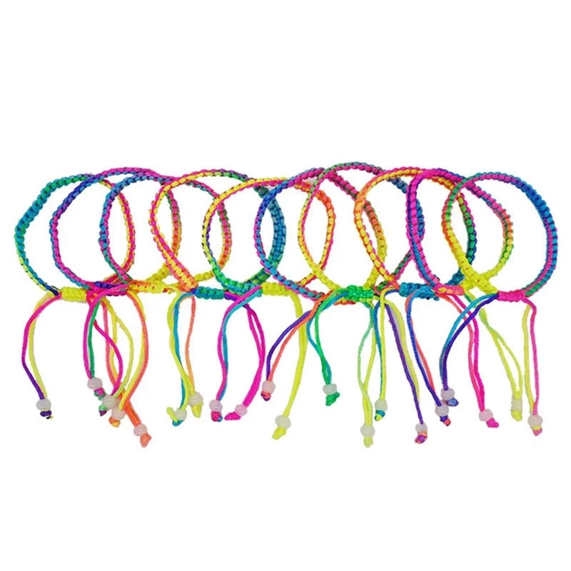 10 x Colourful Handmade Braided Cord Thread Women Friendship Adjustable  Bracelets Ankle Jewellery Accessories Gift - AliExpress