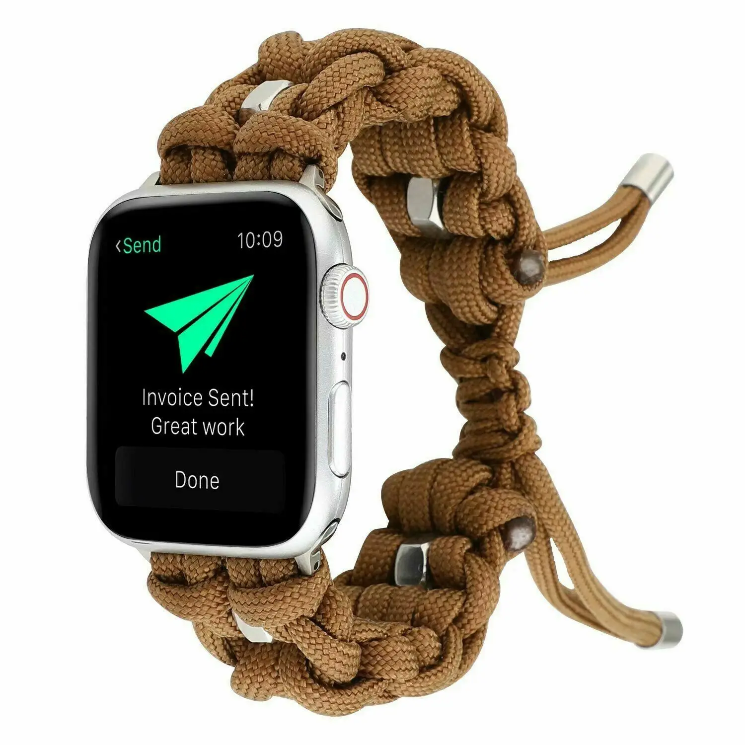 Спортивные часы браслет для Apple Watch Series 5 4 3 2 1 плетеный нейлоновый ремешок iWatch 38 40 42