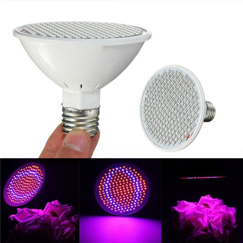 FUNN-E27 Led лампа для выращивания с двумя головками зажим на гибкой удлинительной лампе штепсель, с лампочкой