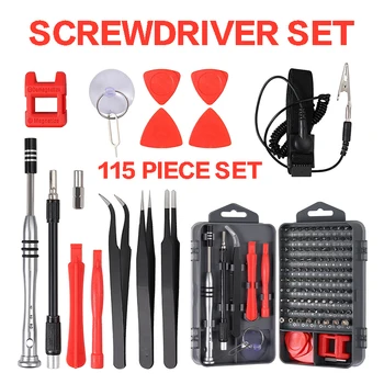 

Universal 115pcs Screwdriver Kits Professional For iPhone X XR XS Max Computer Repair Removable Tools For Huawei Mate 30 20 Pro