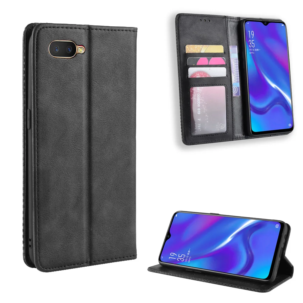 

For OPPO AX7 K1 R17 A5S R15X F11 A1K A9 A7 AX7 AX5S PRO RX17Neo Realme C2 Reno 10x zoom Reno5G Magnetic Leather Wallet Flip Case