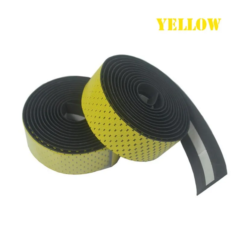 Велосипедная лента для руля PU+ EVA Gradient Bike Hanle Grip wrap Belt противоскользящая дорожная лента для велосипеда с 2 пробками для велосипеда - Цвет: Yollow