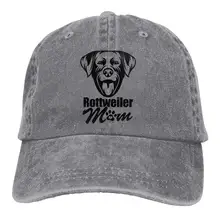 TSDFCDog Ротвейлер для мужчин и женщин регулируемая бейсболка s Джинсовая Ткань простая Кепка