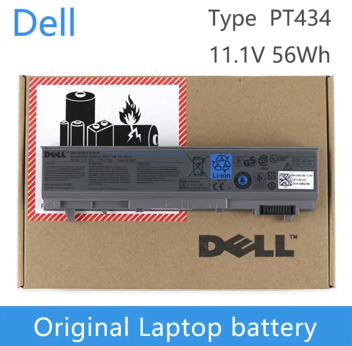 Новый оригинальный аккумулятор для ноутбука DELL PT434 Latitude E6400 E6500 E6410 E6510 M2400 M4400 M6400