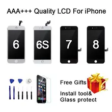 Отличное качество AAA+++ для iPhone 7 lcd 4,7-дюймовый экран Diaplay без битых пикселей Pantalla для iPhone 6 6S 7 8 lcd с подарками