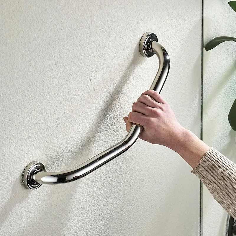Shower Grab Bar Handle Grip Bar Stainless Steel Bathroom Bathtub Toilet Handrail Arm Safe-Grip Elderly Helping