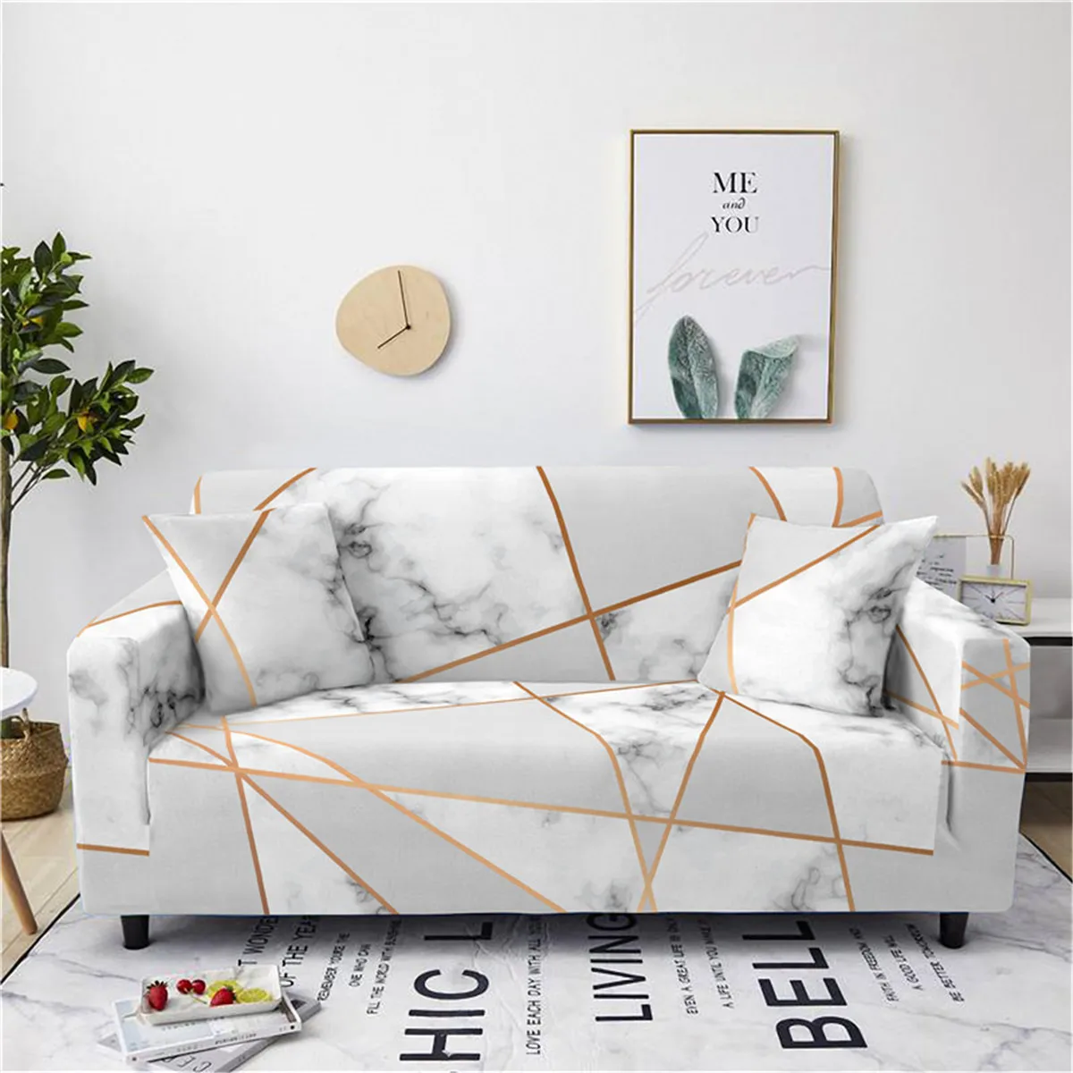 ZEIMON диванные покрывала для диванов Мрамор геометрические диван Ipad Mini 1/2/3/4 местный современный Стретч эластичные Чехлы для Декор в гостиную