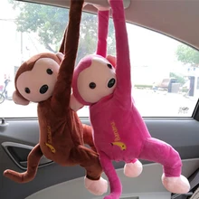 Cartoon Tissue Box Creative Pippi Monkey Paper Napkin Car Tissue Box Animal Tissue Napkin Paper Box napkin holder