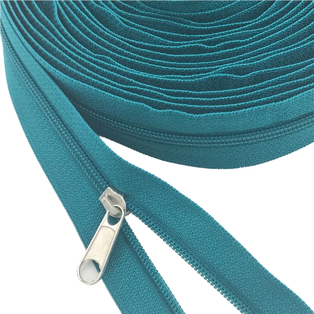 

3# Bulk Nylon Coil Zippers with Zipper Sliders Deep Blue Yard Zippers For DIY Home Christmas Craft Sewing Garment Accessories