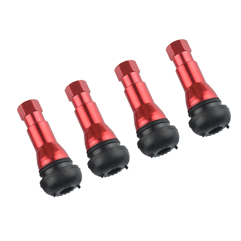 4pcs Red TR413 Car Truck Tire Valve Stems Universal Corrosion Resistant