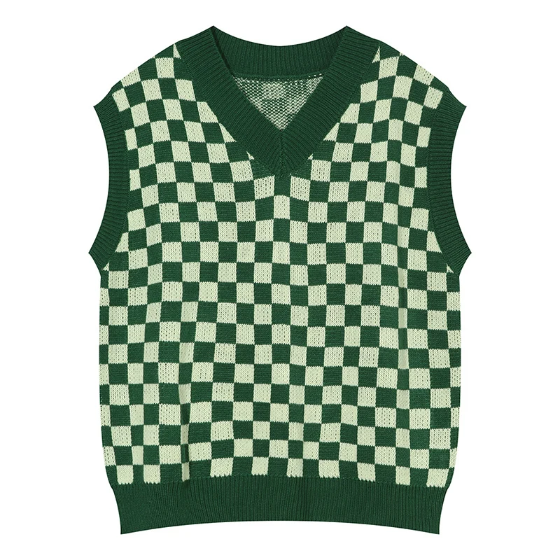 2021New Winter IEFB Men's Wear Autumn New Korean Loose Checkerboard