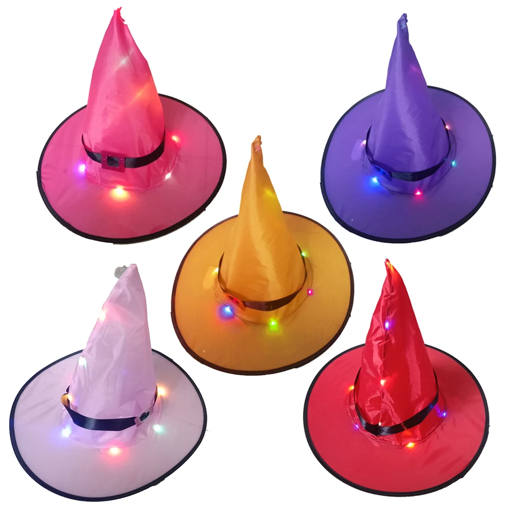 Halloween Led Witch Hat Halloween Costume Accessory Party Props Lighting Hat