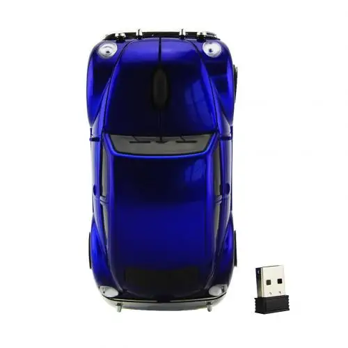 Беспроводная компьютерная мышь в форме автомобиля Usb оптическая мини 3d эргономичная игровая мышь для внедорожников портативная компьютерная игровая мышь для ноутбука Macbook - Цвет: Синий