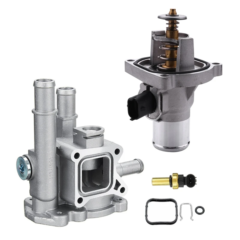 

Thermostat for Chevrolet Cruze Aveo Orlando Trax Fiat with Aluminum Thermostat Housing Cover for Chevrolet Chevy