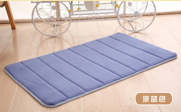 Navy Blue 40*60 см коврик для ванной комнаты влагопоглащающая поверхность ворсистый коврик пены памяти коврик для ванной комнаты кухонный пол tapis salle de bain - Цвет: Navy Blue